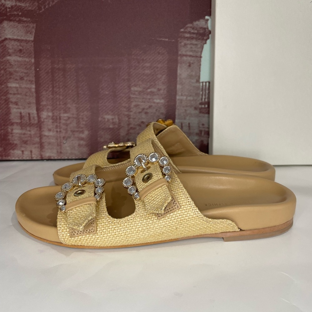 Camilla Elphick Maya Raffia embellished slides euro size 38 - Picture 6 of 15
